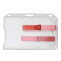 Horizontal Side-Load Frosted Molded Polycarbonate 2-Card Dispenser